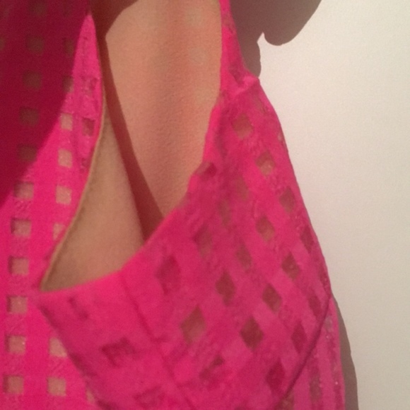 Vibrant Pink GB Peplum Tank Top - Picture 5 of 5